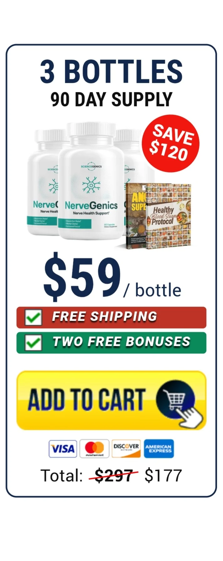 NerveGenics™ 3 bottles pricing